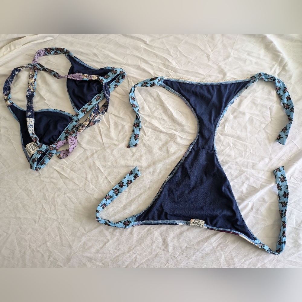 Lucky Brand Women’s Triangle Patchwork Bikini Set - image 6